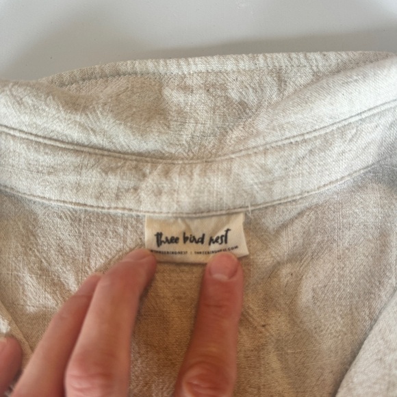 Three Bird Nest Button Up Sleeveless T-Shirt Dress - Picture 3 of 3